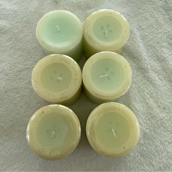 Bath & Body Works Cucumber Melon 3x3 Pillar Candles Set of 6 - Picture 1 of 4